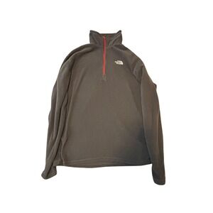The North Face Fleece Pullover Jacket Mens Long Sleeve Gray Outdoors‎